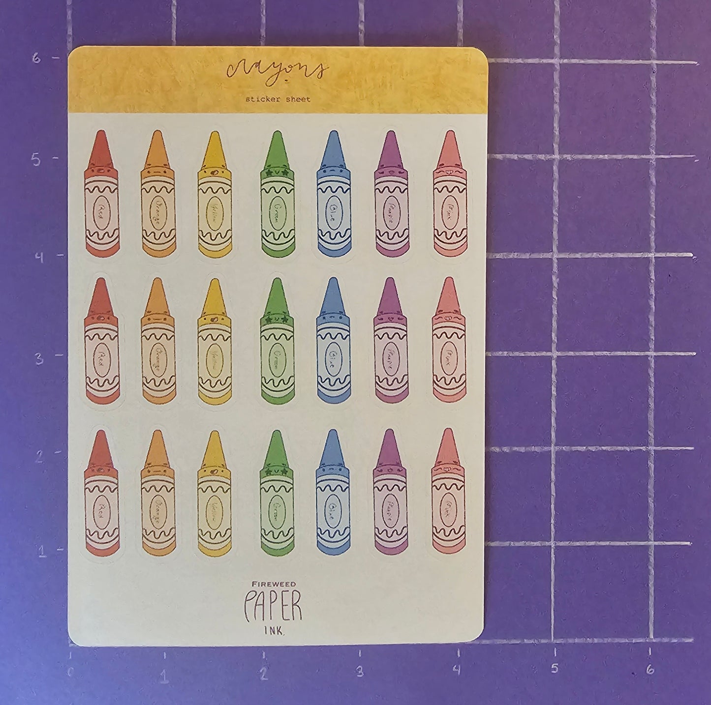 Crayon Sticker Sheet