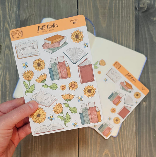 Fall Books Sticker Sheet