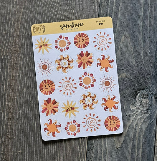 Sun Sticker Sheet