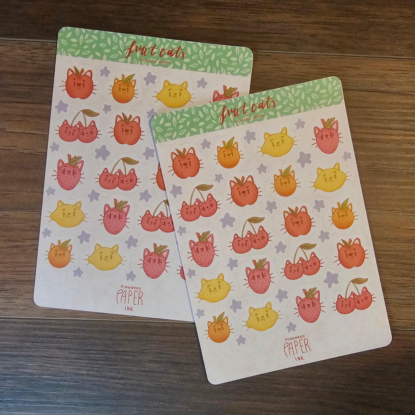 Fruit Cats Sticker Sheet