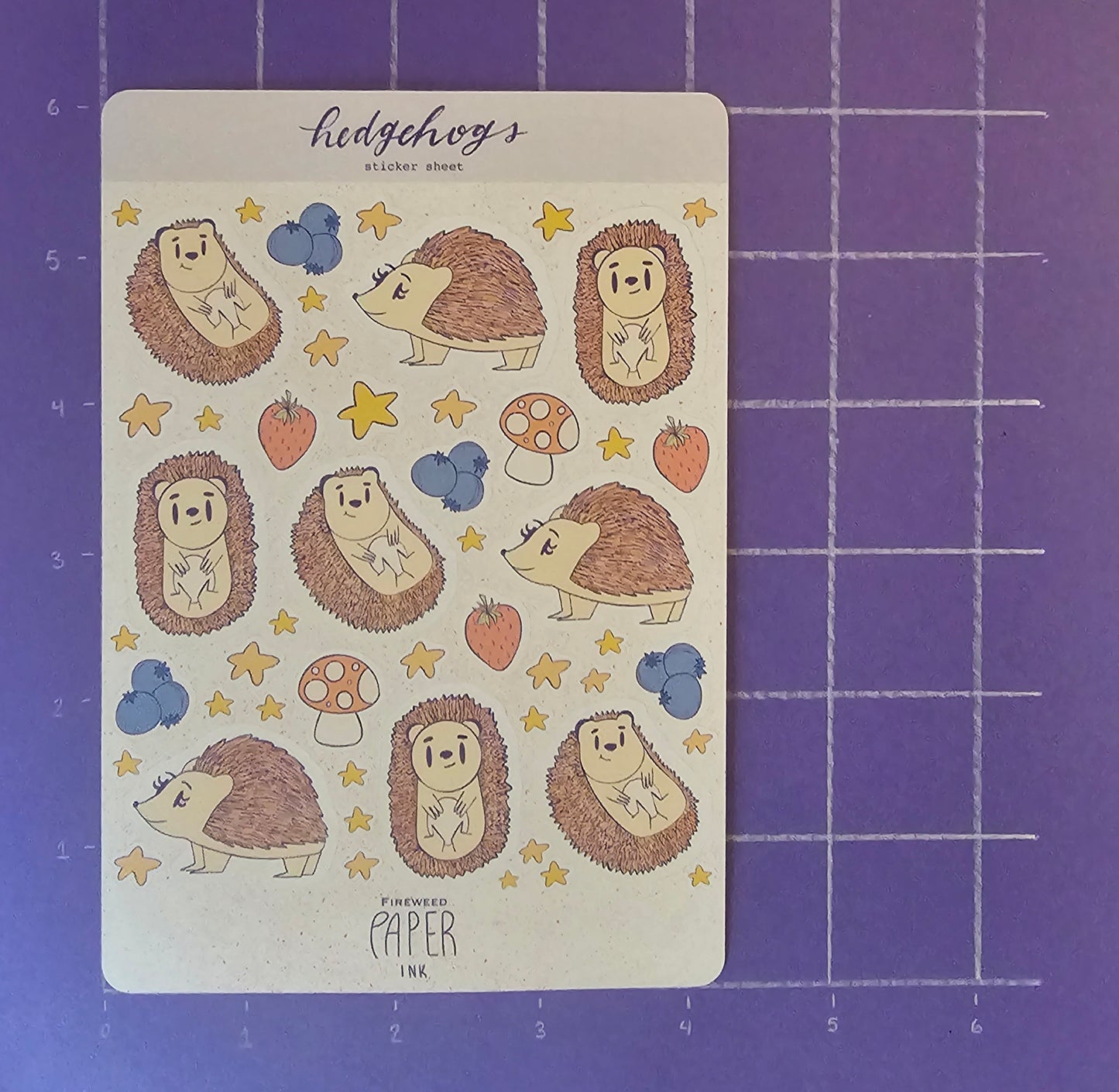 Hedgehogs Sticker Sheet