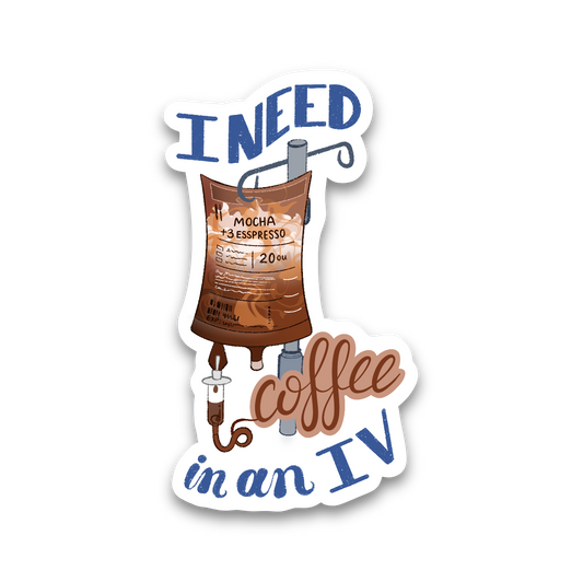 Coffee IV Vinyl Sticker