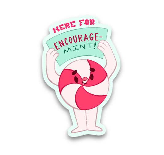 Encourage-mint Vinyl Sticker