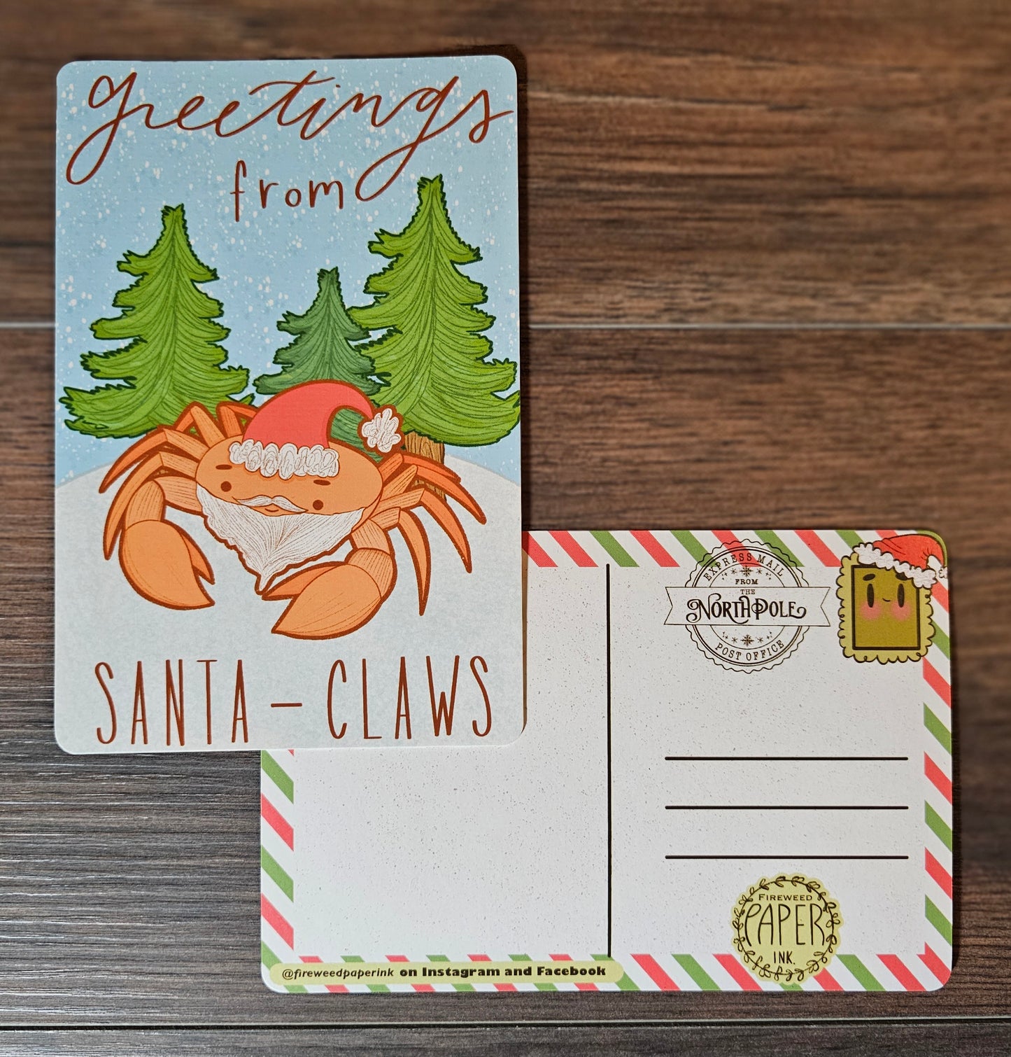 Santa Claws | Christmas Postcard