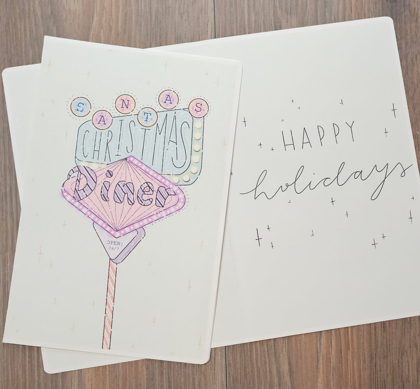 Santa’s Diner Greeting Cards | Pack of 5