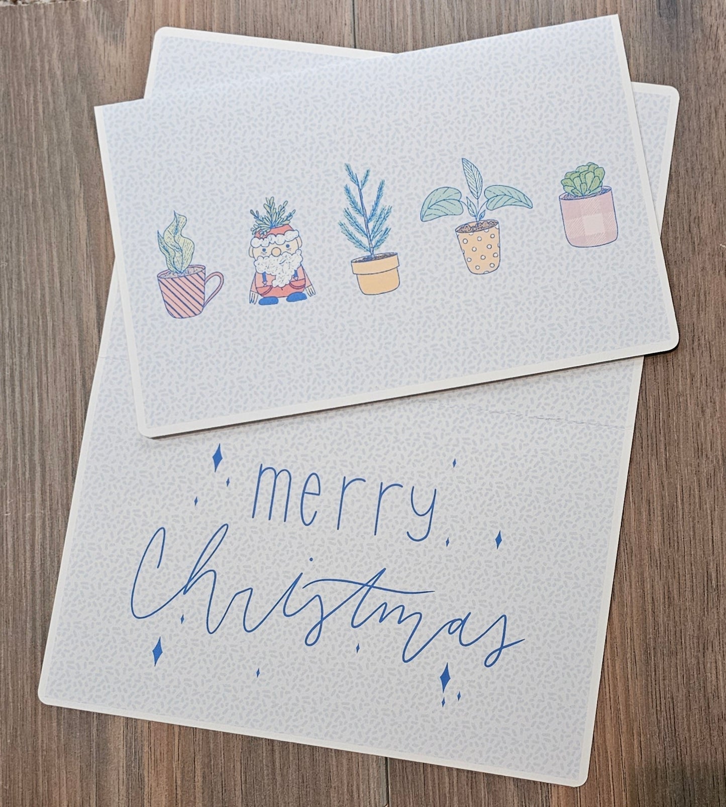 Christmas Plants Greeting Cards | Pack of 5