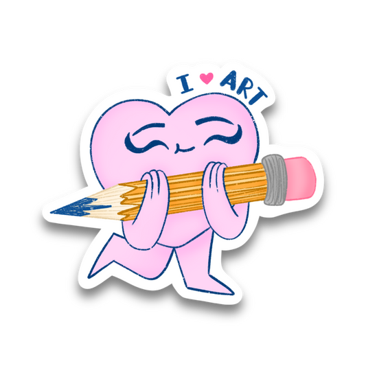 I Love Art Vinyl Sticker