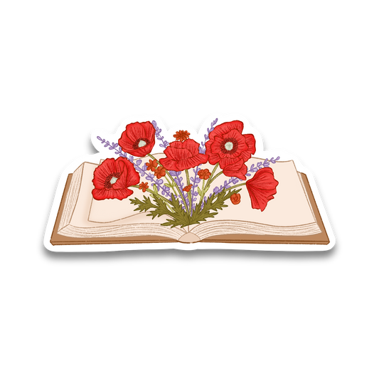 Vintage Book Vinyl Sticker