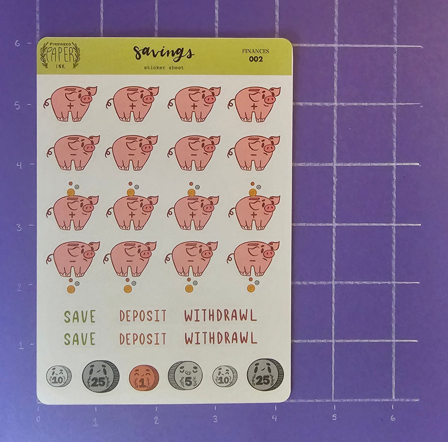 Piggy Banks Sticker Sheet