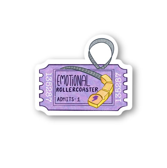 Emotional Rollercoaster Vinyl Sticker