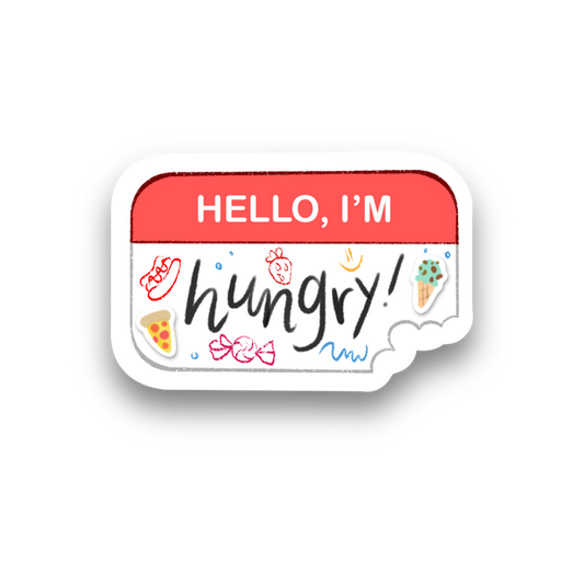 Hello, I'm Hungry Vinyl Sticker