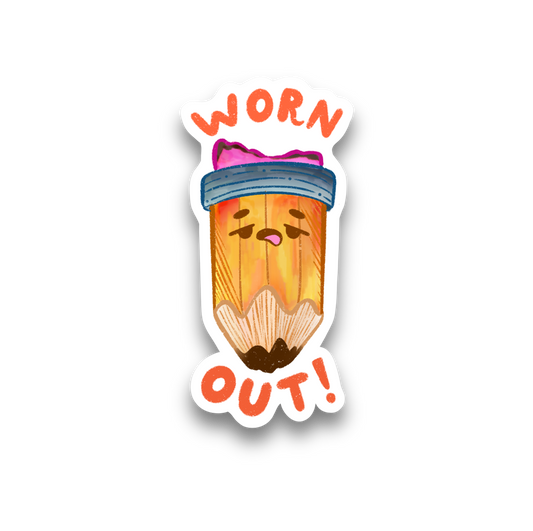 Worn Out Vinyl Sticker
