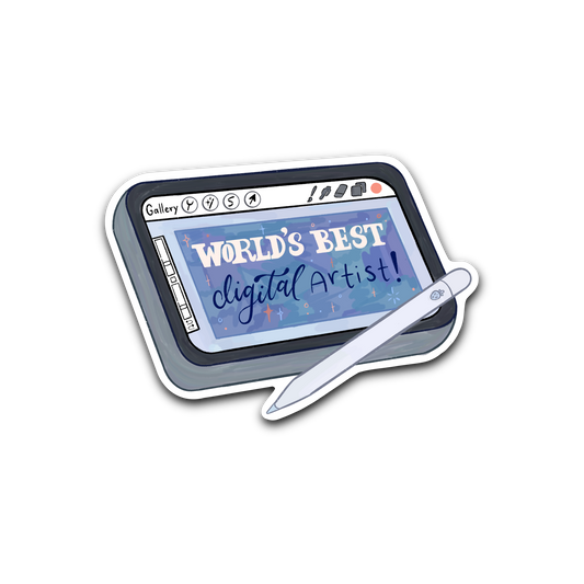 Worlds Best Digital Artist Vinyl Sticker