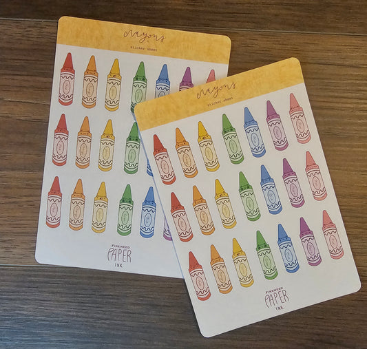 Crayon Sticker Sheet