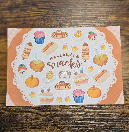 Halloween Snacks Sticker Sheet ~ Limited Edition