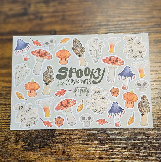 Spooky Mushrooms Sticker Sheet ~ Limited Edition